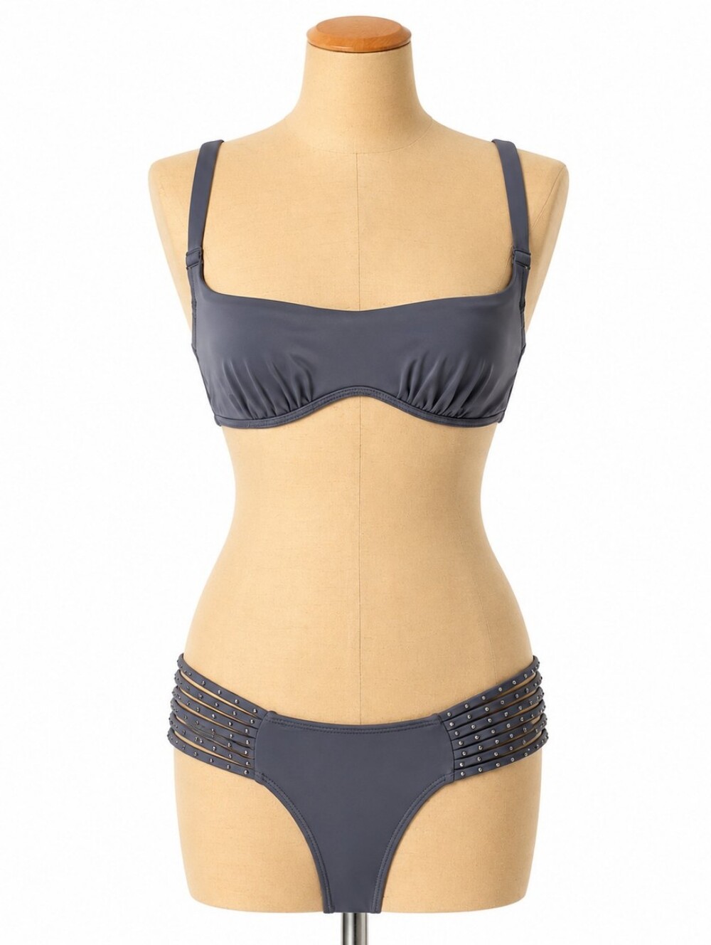 ☀️ SKIMS Gray Studded Bikini Set Y2K Glam